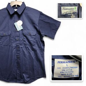 Vintage Fieldmaster Perma-Prest Shirt Men's Large Scotchgard USA Made NEW w/ Tag